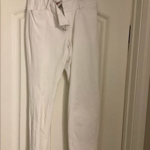 Bundle!! White and maroon ankle pants size 6